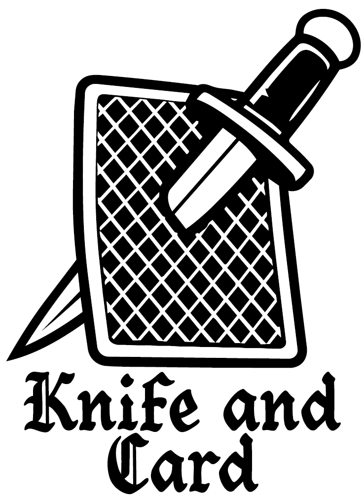 Knife and Card cover card